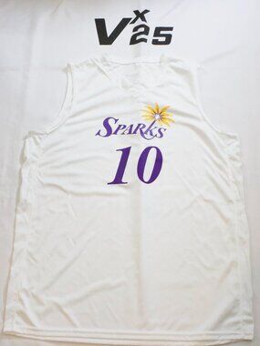 NEW Men's Los Angeles Sparks Kelsey Plum #10 White Jersey Size XL